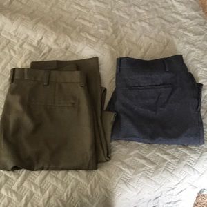 Men's dress pants navy wool 34-30 and brown 36-30